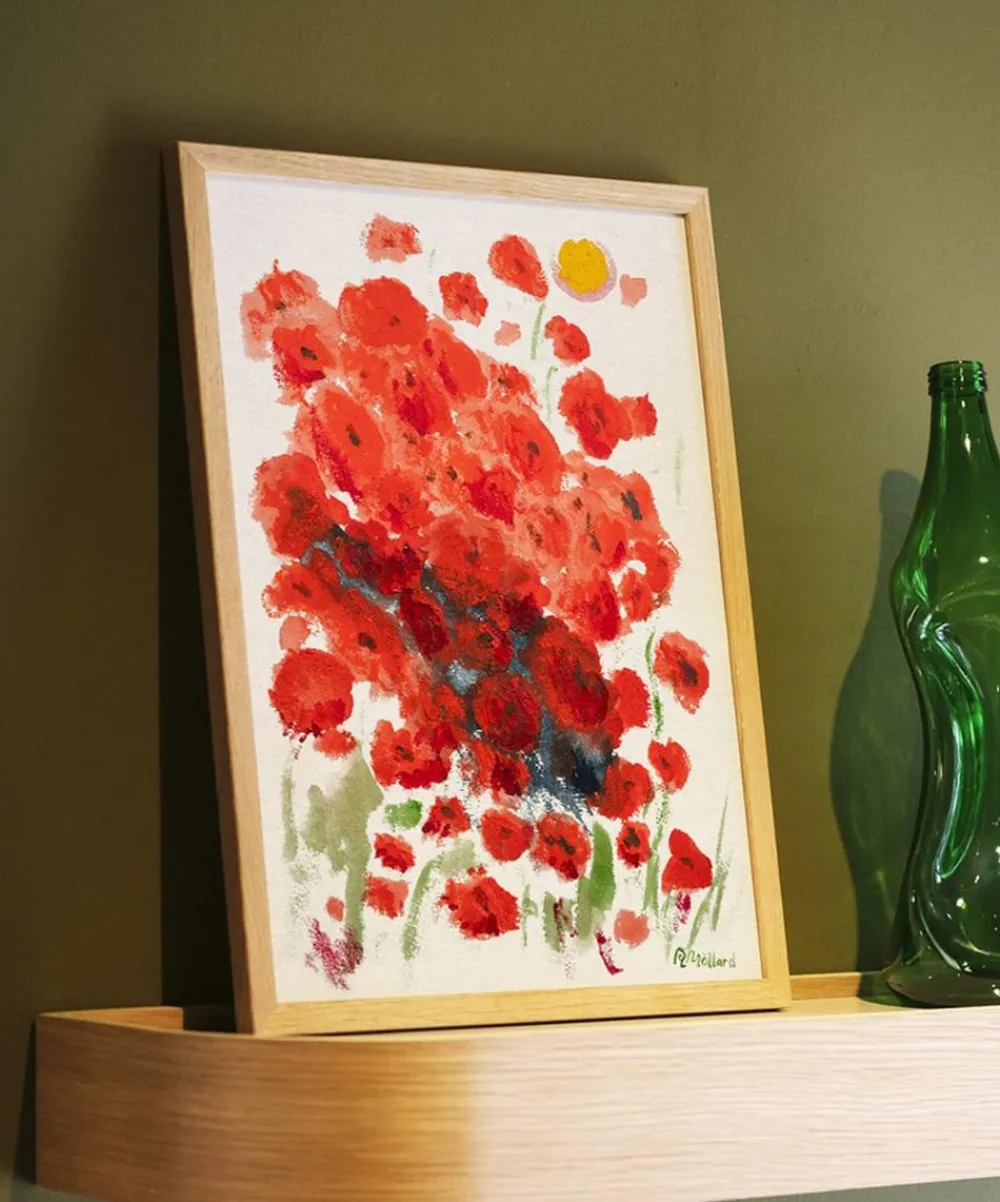 PSTR Studio Wall Art^Robert Möllard Field of Roses Vase Framed Print
