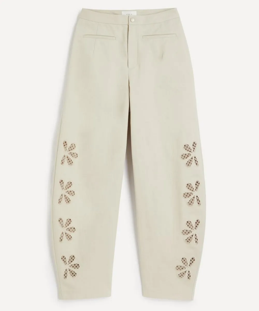 Clea Trousers & Shorts^Romeo Cutwork Embroidered Trousers
