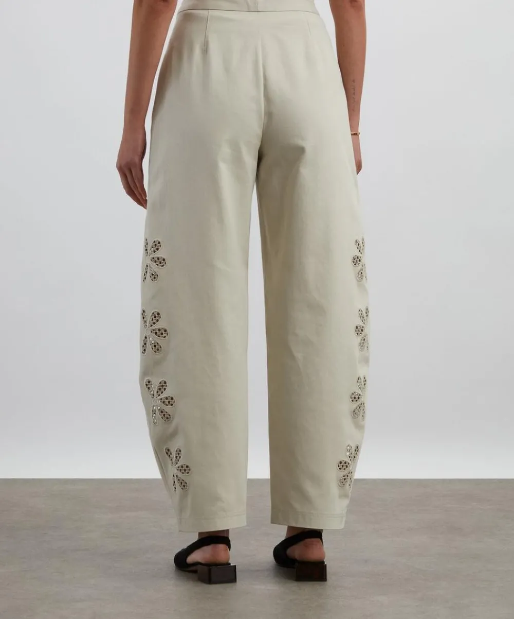 Clea Trousers & Shorts^Romeo Cutwork Embroidered Trousers