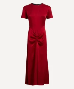 Victoria Beckham Dresses^Rose Gathered Detail T-Shirt Midi Dress