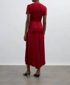 Victoria Beckham Dresses^Rose Gathered Detail T-Shirt Midi Dress