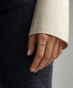 Monica Vinader Rings^Rose Gold Plated Vermeil Silver Nura Teardrop Mixed Eternity Diamond Ring
