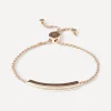 Monica Vinader Bracelets^Rose Gold Plated Vermeil Silver Linear Diamond Chain Friendship Bracelet