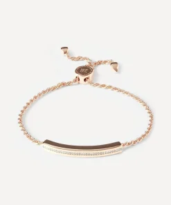 Monica Vinader Bracelets^Rose Gold Plated Vermeil Silver Linear Diamond Chain Friendship Bracelet