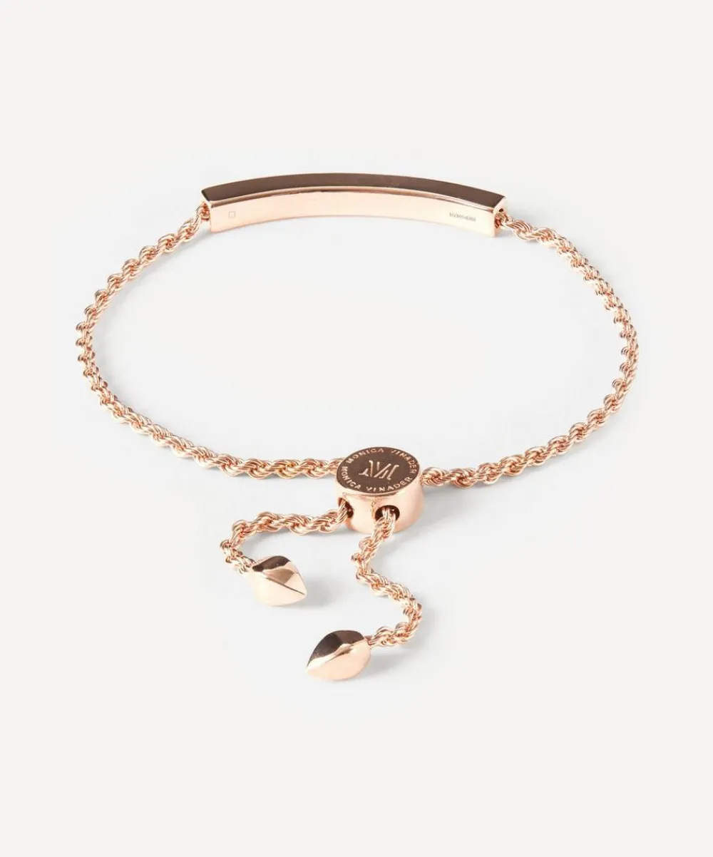Monica Vinader Bracelets^Rose Gold Plated Vermeil Silver Linear Diamond Chain Friendship Bracelet