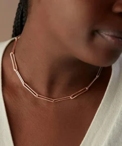 Monica Vinader Necklaces^Rose Gold Plated Vermeil Silver 17