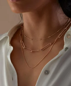 Monica Vinader Necklaces^Rose Gold Plated Vermeil Silver 17