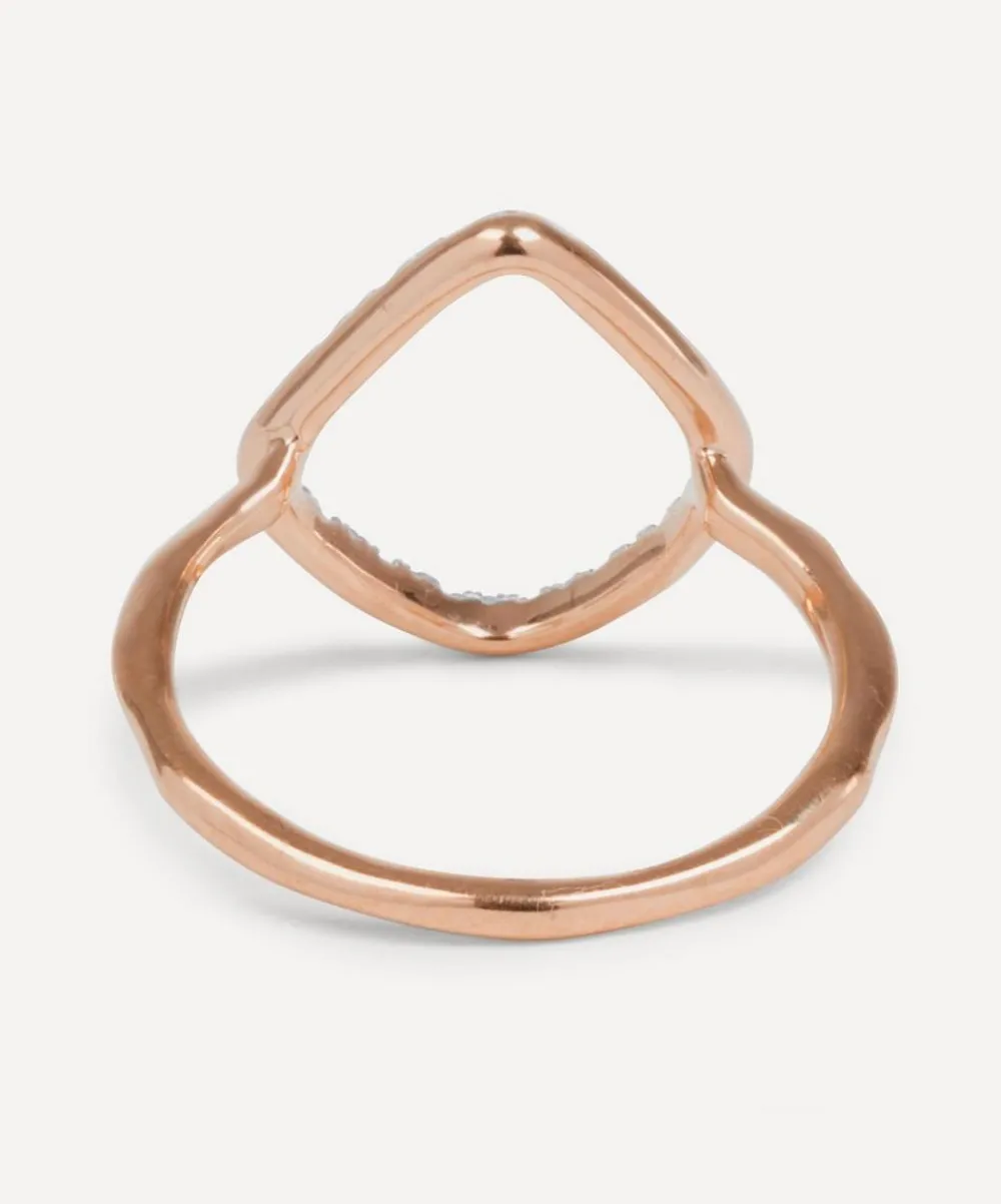 Monica Vinader Rings^Rose Gold Plated Vermeil Silver Riva Diamond Hoop Ring
