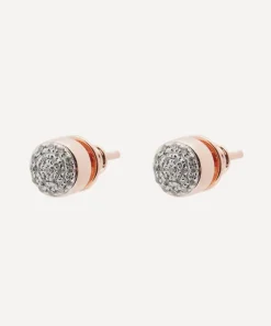 Monica Vinader Earrings^Rose Gold Vermeil Fiji Mini Diamond Button Stud Earrings