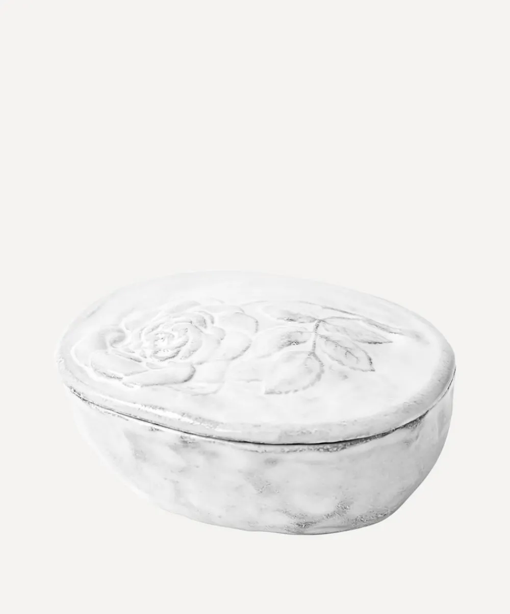 Astier de Villatte Storage^Rose Lid Box