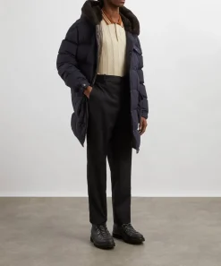 Moncler Coats & Jackets^Rowan Teddy-Trimmed Hooded Long Down Jacket
