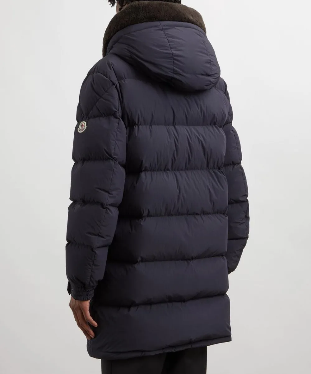 Moncler Coats & Jackets^Rowan Teddy-Trimmed Hooded Long Down Jacket