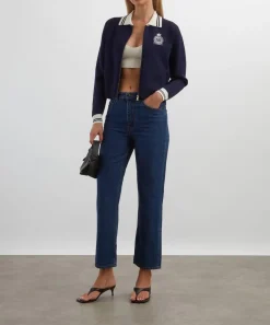 Sporty & Rich Knitwear^Royal Club Zipped Cardigan