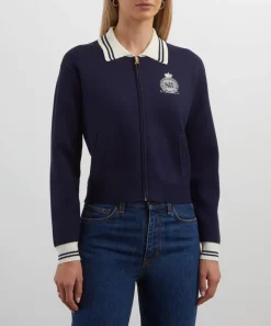Sporty & Rich Knitwear^Royal Club Zipped Cardigan