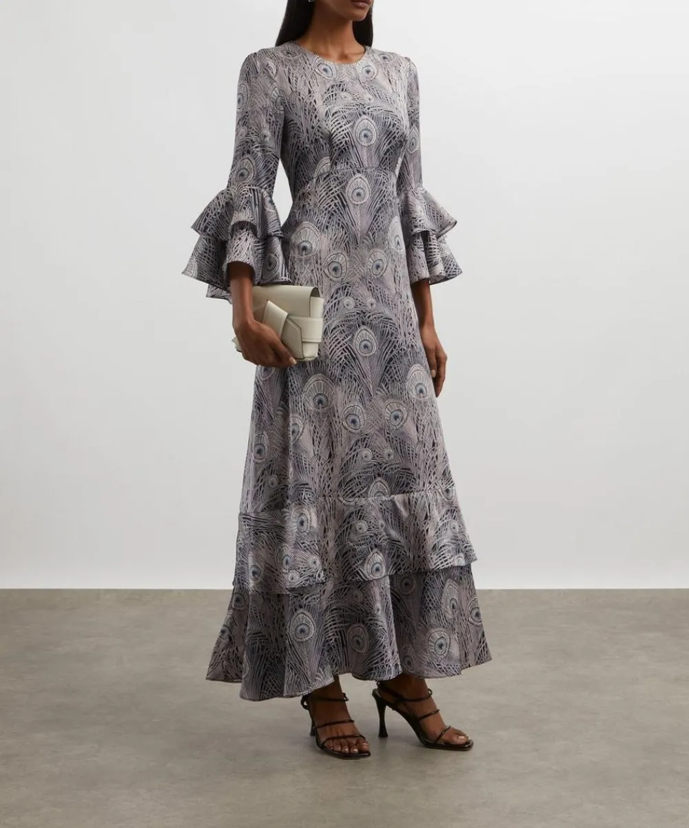 Liberty Dresses^Royal Hera Silk Satin Gala Maxi Dress