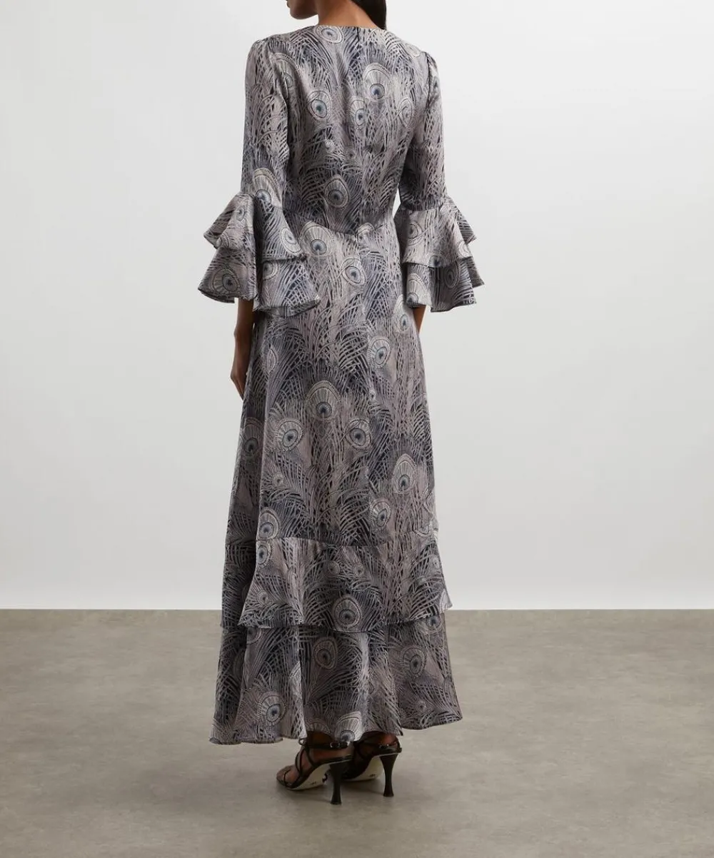Liberty Dresses^Royal Hera Silk Satin Gala Maxi Dress
