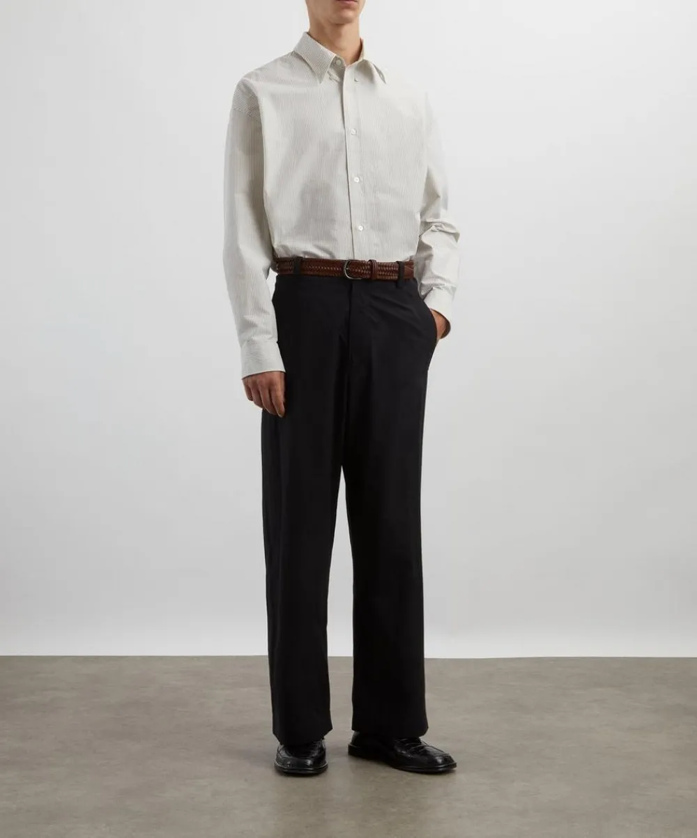 Studio Nicholson Shirts^Ruskin Oxford Cloth Striped Shirt