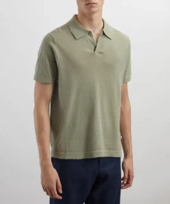 NN07 Tops^Ryan Knitted Linen-Blend Polo