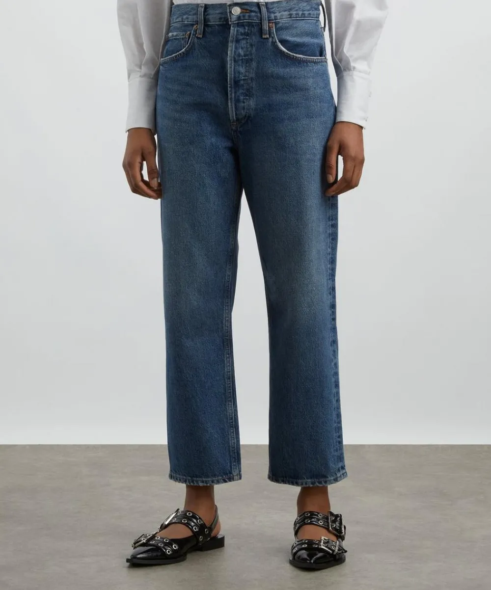 AGOLDE Jeans^90s Crop Mid-Rise Straight Jeans in Essence