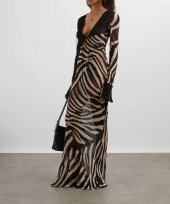 Rat & Boa Dresses^Sabine Zebra Maxi Dress