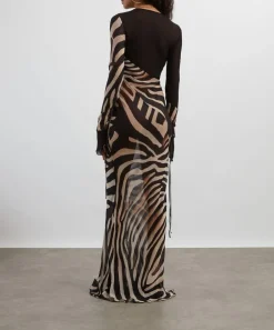 Rat & Boa Dresses^Sabine Zebra Maxi Dress