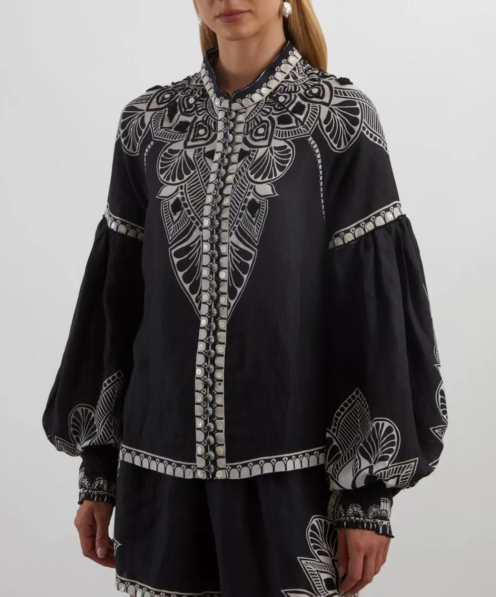 Scarlett Poppies Tops^Sabrina Embroidered Top
