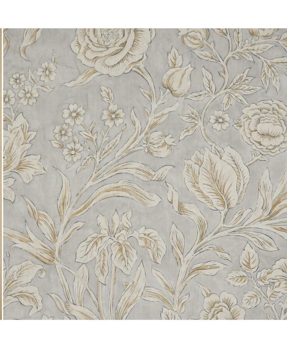 Liberty Interiors Furnishing Fabrics^Sambourne Vine Wycombe Linen in Pewter