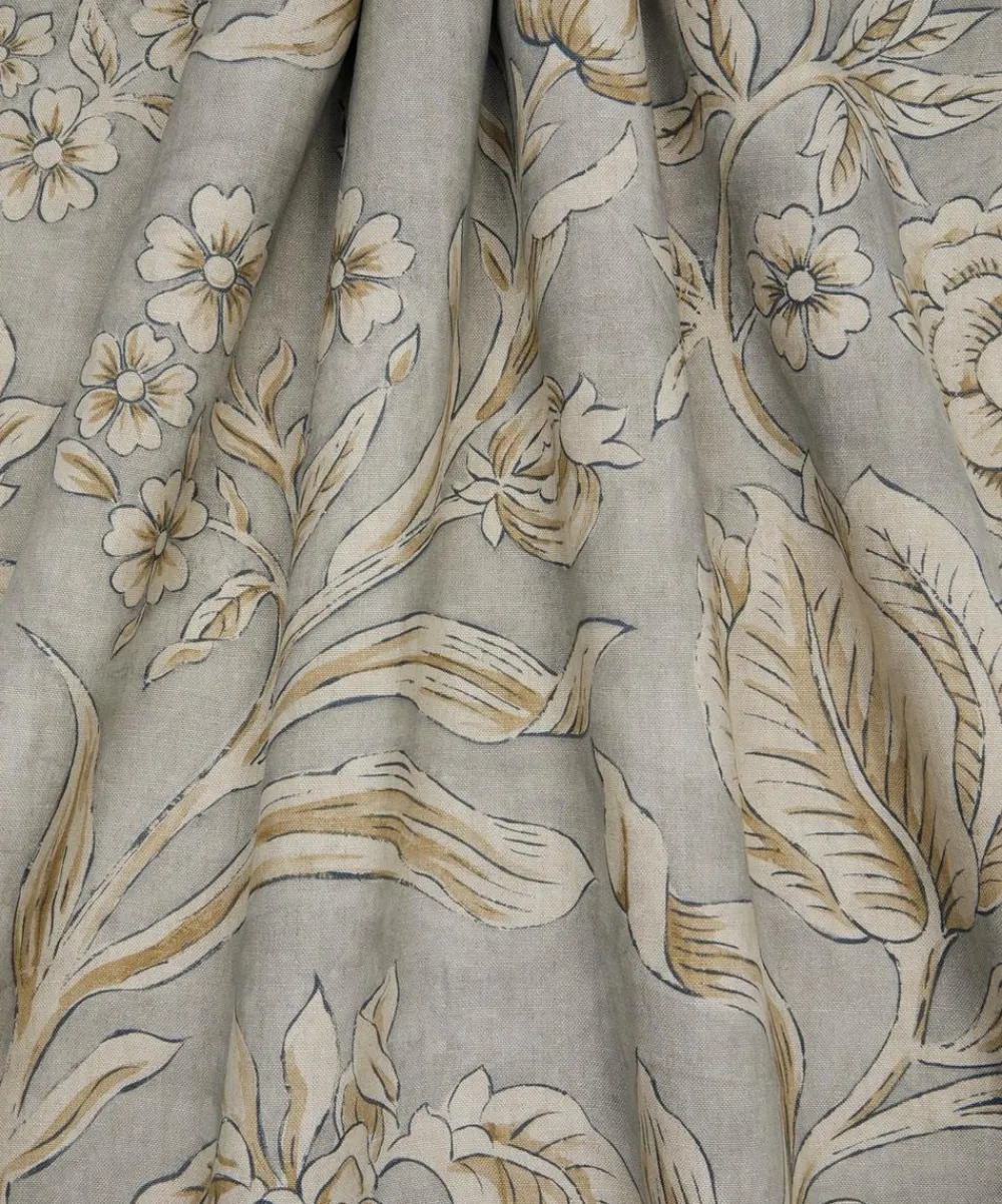 Liberty Interiors Furnishing Fabrics^Sambourne Vine Wycombe Linen in Pewter