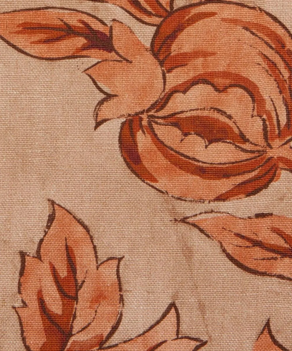 Liberty Interiors Furnishing Fabrics^Sambourne Vine Wycombe Linen in Cinnabar