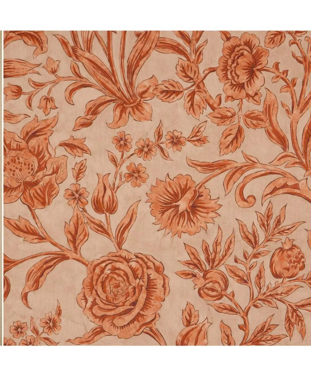 Liberty Interiors Furnishing Fabrics^Sambourne Vine Wycombe Linen in Cinnabar