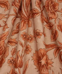 Liberty Interiors Furnishing Fabrics^Sambourne Vine Wycombe Linen in Cinnabar