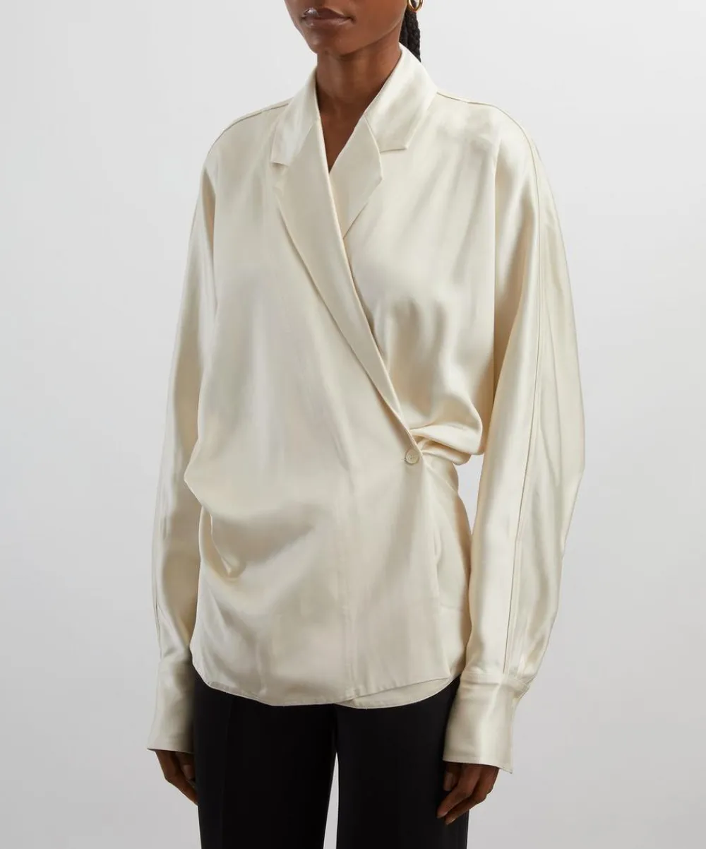 Toteme Tops^Satin Wrap Blouse
