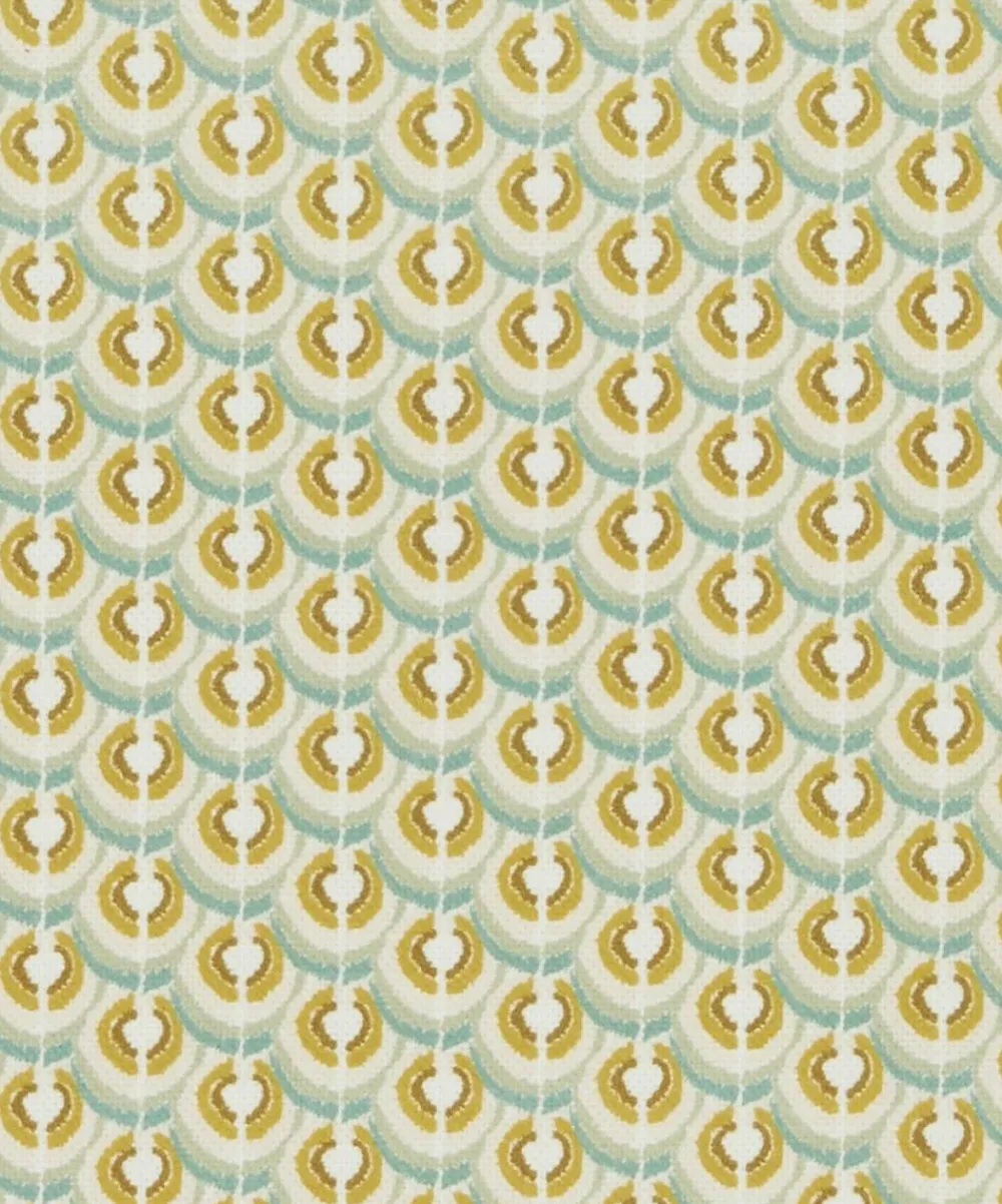 Liberty Interiors Furnishing Fabrics^Scallop Spot Cotton in Fennel