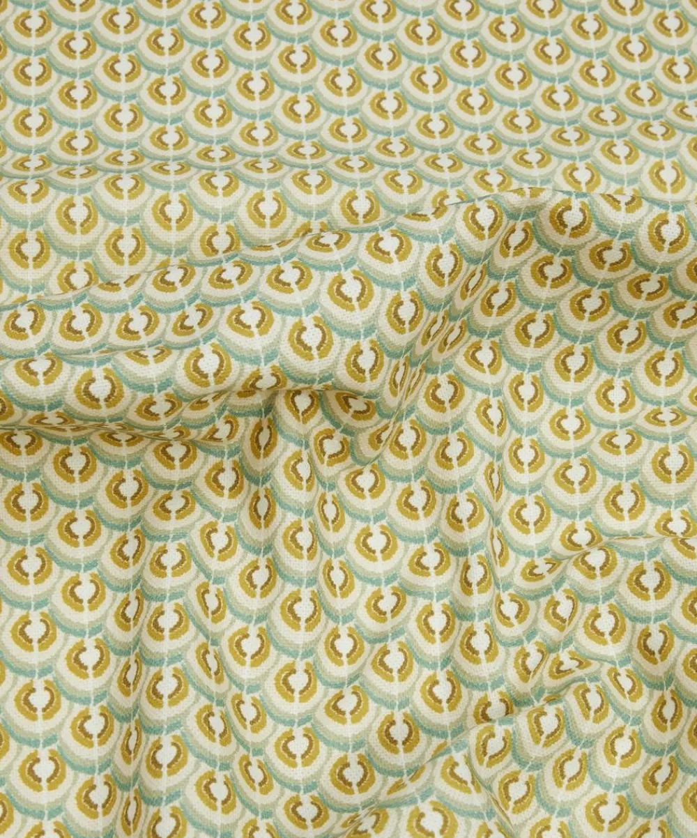 Liberty Interiors Furnishing Fabrics^Scallop Spot Cotton in Fennel