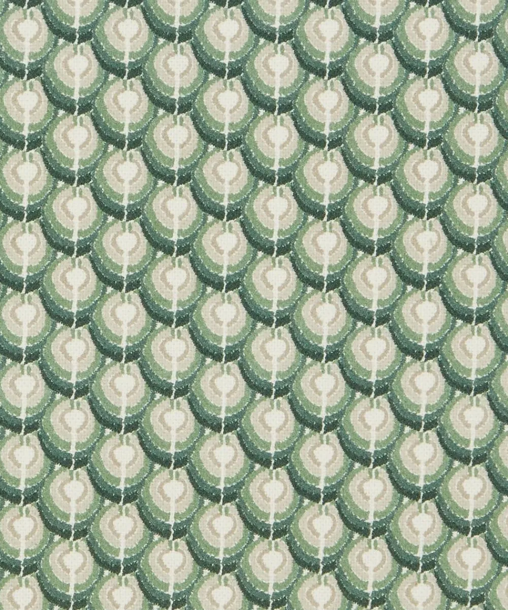 Liberty Interiors Furnishing Fabrics^Scallop Spot Cotton in Jade