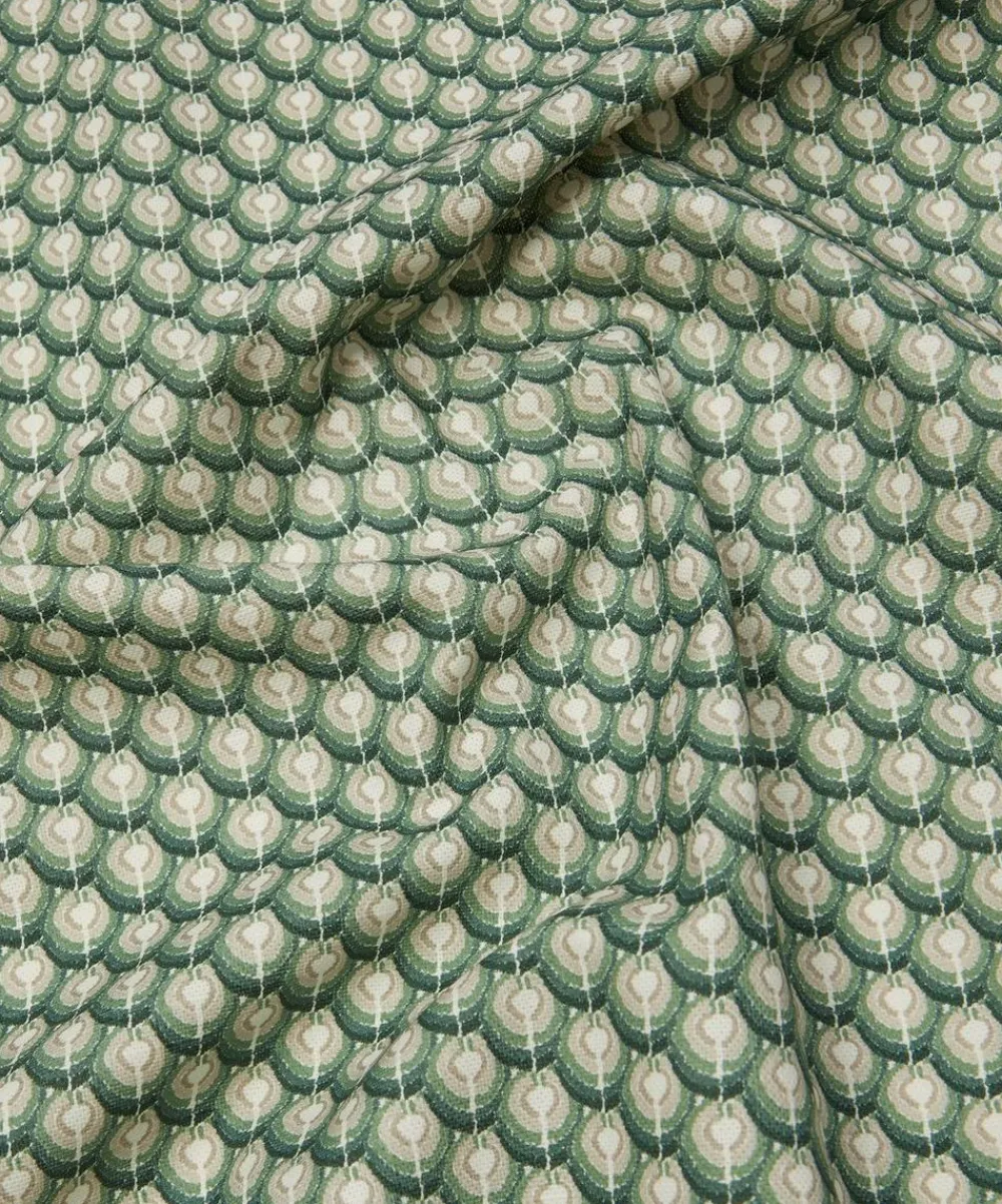 Liberty Interiors Furnishing Fabrics^Scallop Spot Cotton in Jade