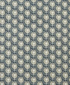Liberty Interiors Furnishing Fabrics^Scallop Spot Cotton in Smalt Blue
