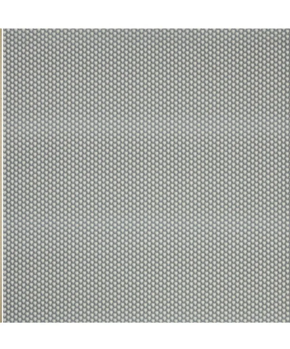 Liberty Interiors Furnishing Fabrics^Scallop Spot Cotton in Smalt Blue