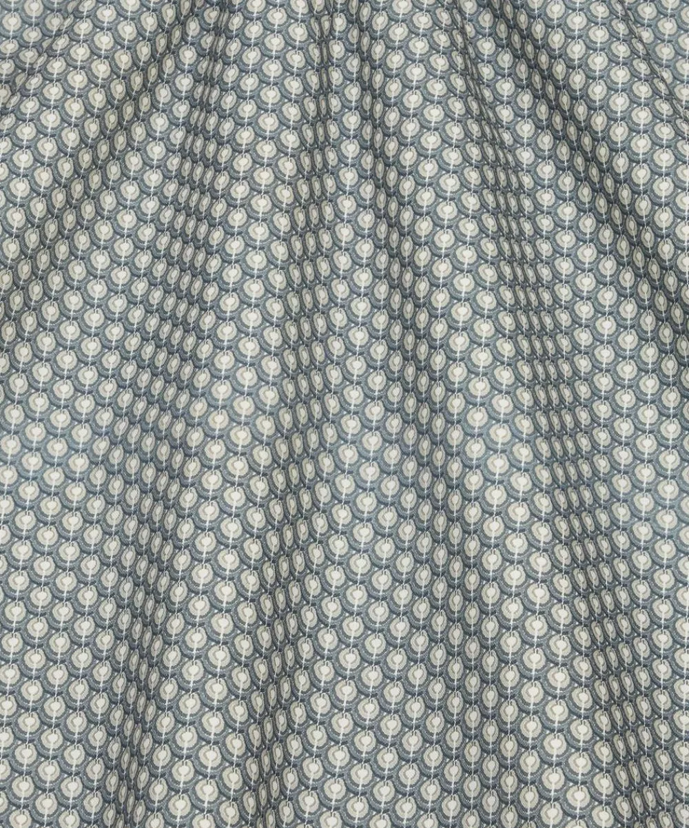 Liberty Interiors Furnishing Fabrics^Scallop Spot Cotton in Smalt Blue