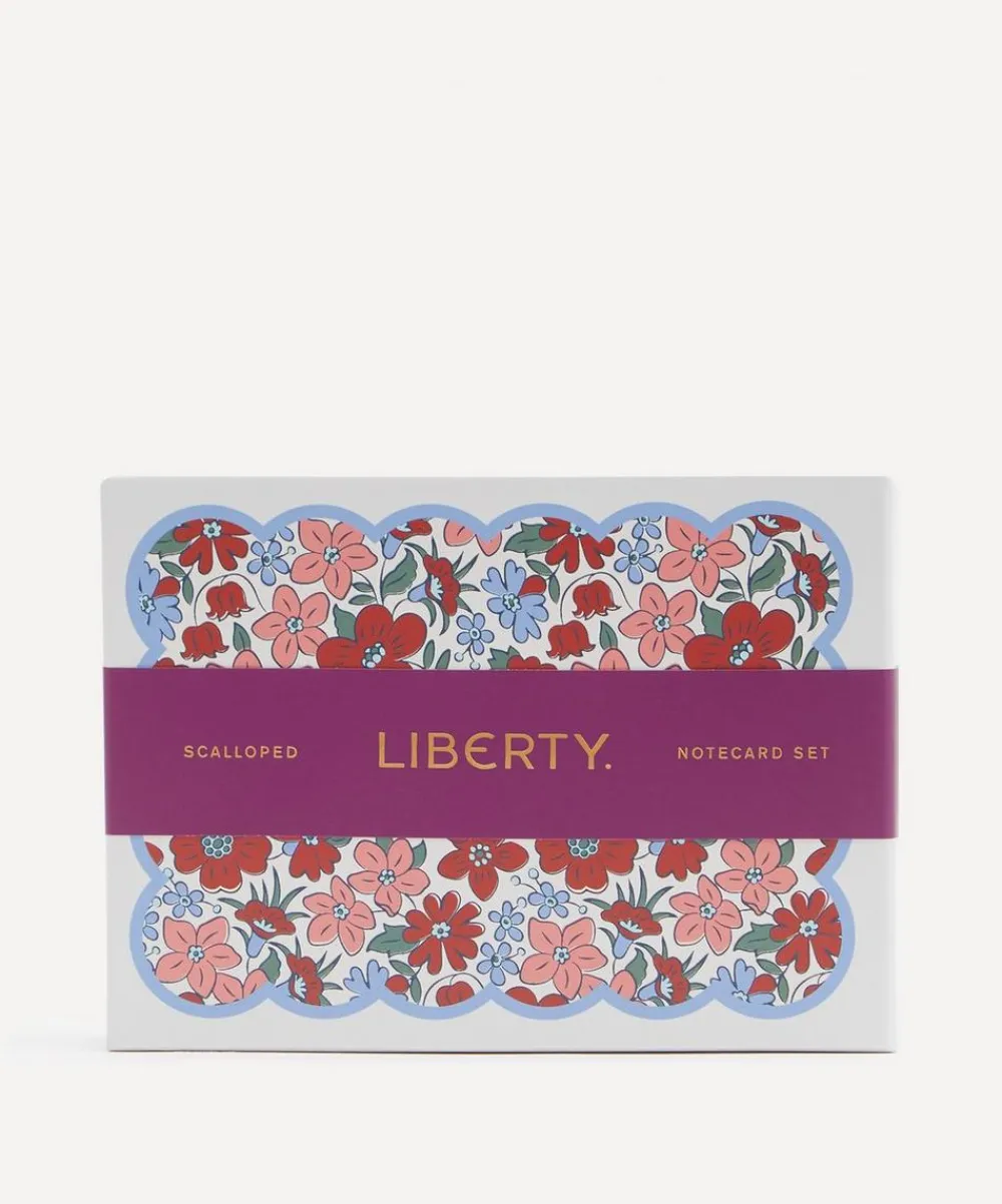 Liberty Stationery And Games^Scalloped Shaped Notecards Set of 8