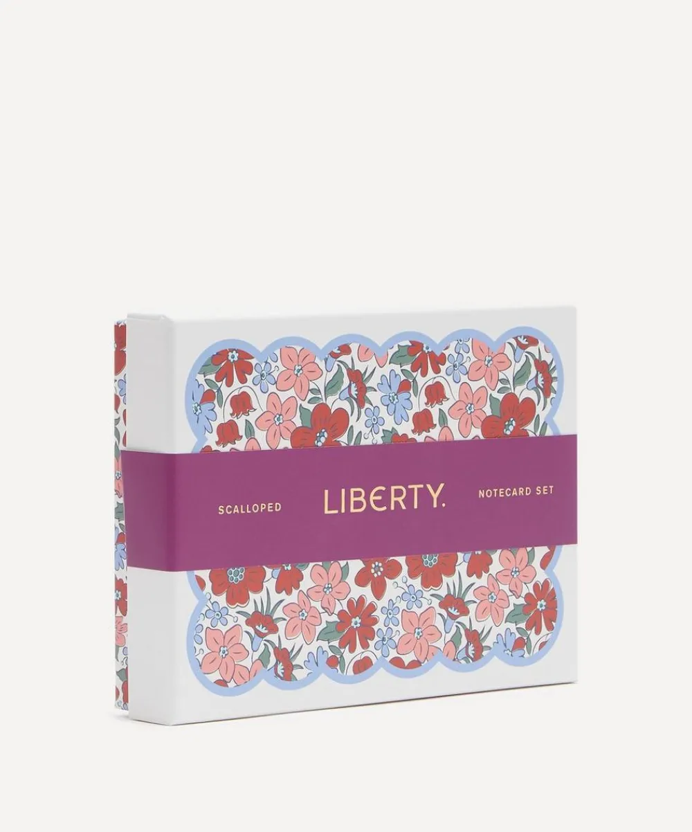 Liberty Stationery And Games^Scalloped Shaped Notecards Set of 8