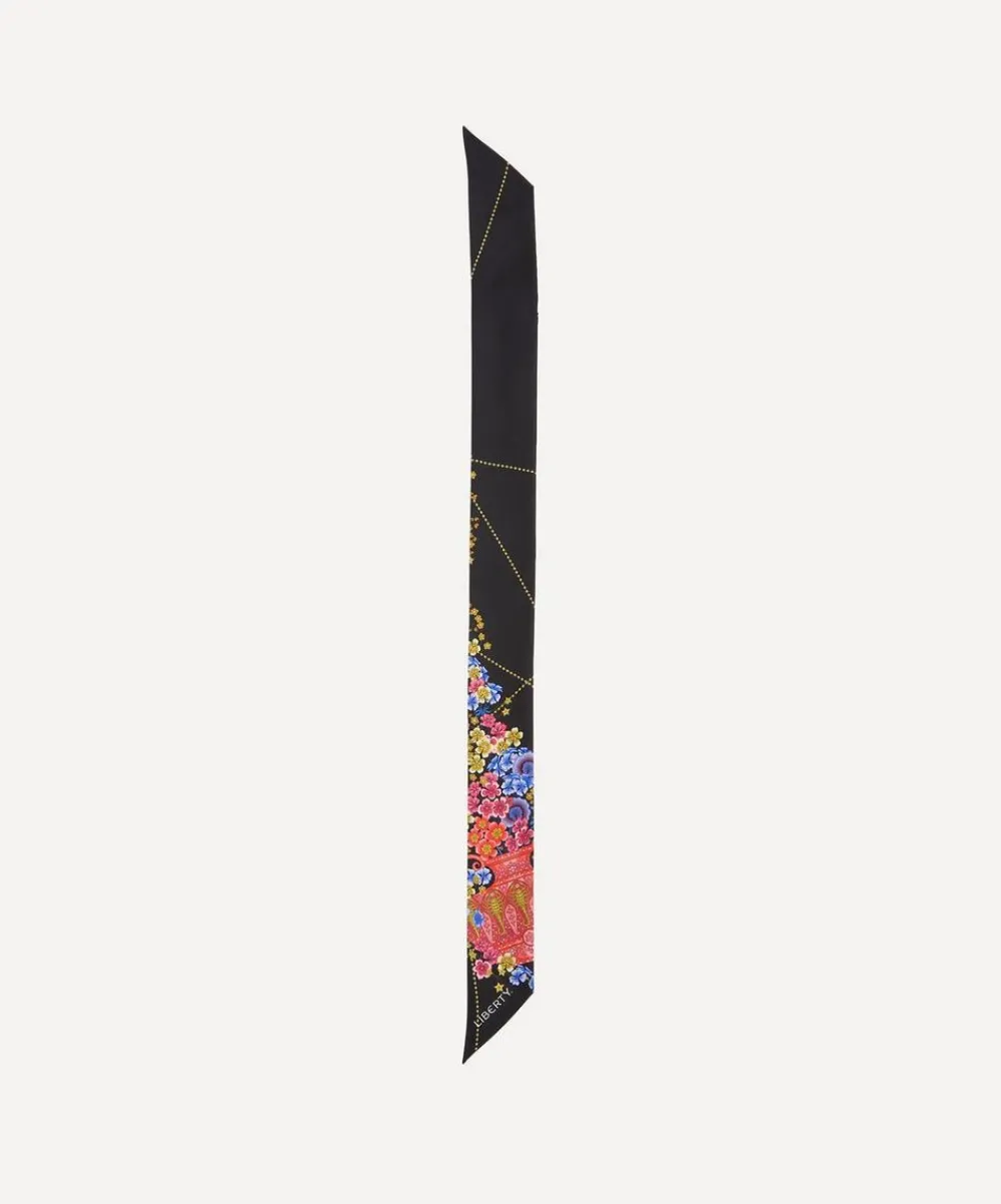 Liberty Scarves^Scorpio 5X88 Ribbonette Silk Scarf