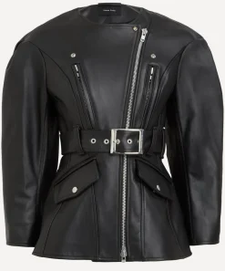 Simone Rocha Coats & Jackets^Sculpted Bow Embellished Biker Jacket