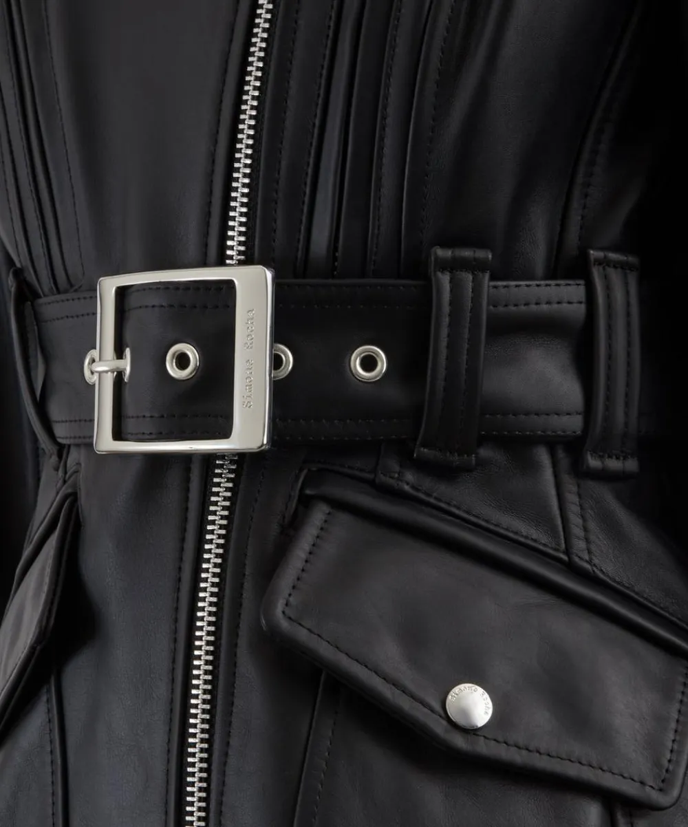 Simone Rocha Coats & Jackets^Sculpted Bow Embellished Biker Jacket