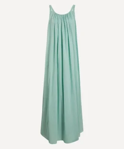 Kori Dresses^Sea Green Gathered Cotton Maxi Dress