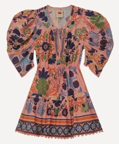 FARM Rio Dresses^Seashell Tapestry Pink Mini-Dress