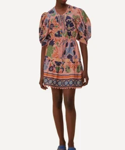 FARM Rio Dresses^Seashell Tapestry Pink Mini-Dress