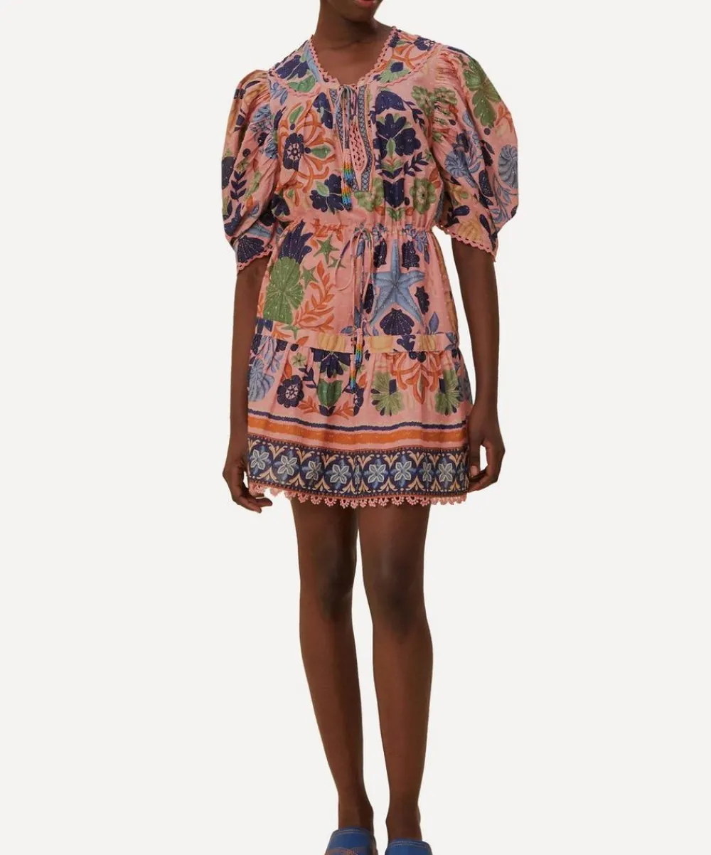 FARM Rio Dresses^Seashell Tapestry Pink Mini-Dress
