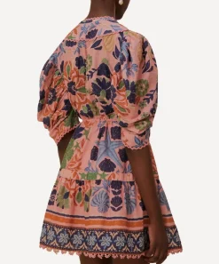 FARM Rio Dresses^Seashell Tapestry Pink Mini-Dress