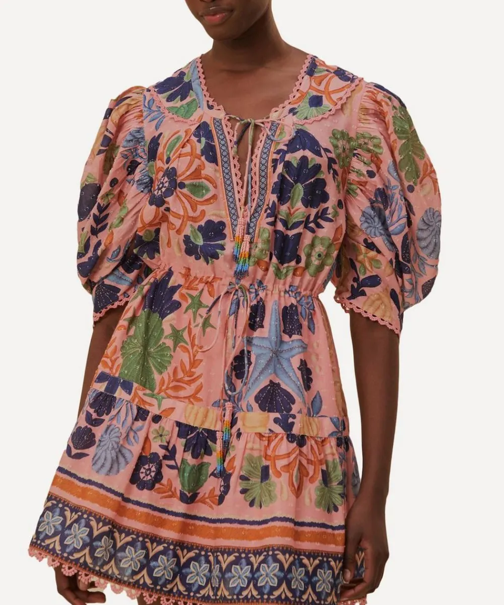 FARM Rio Dresses^Seashell Tapestry Pink Mini-Dress